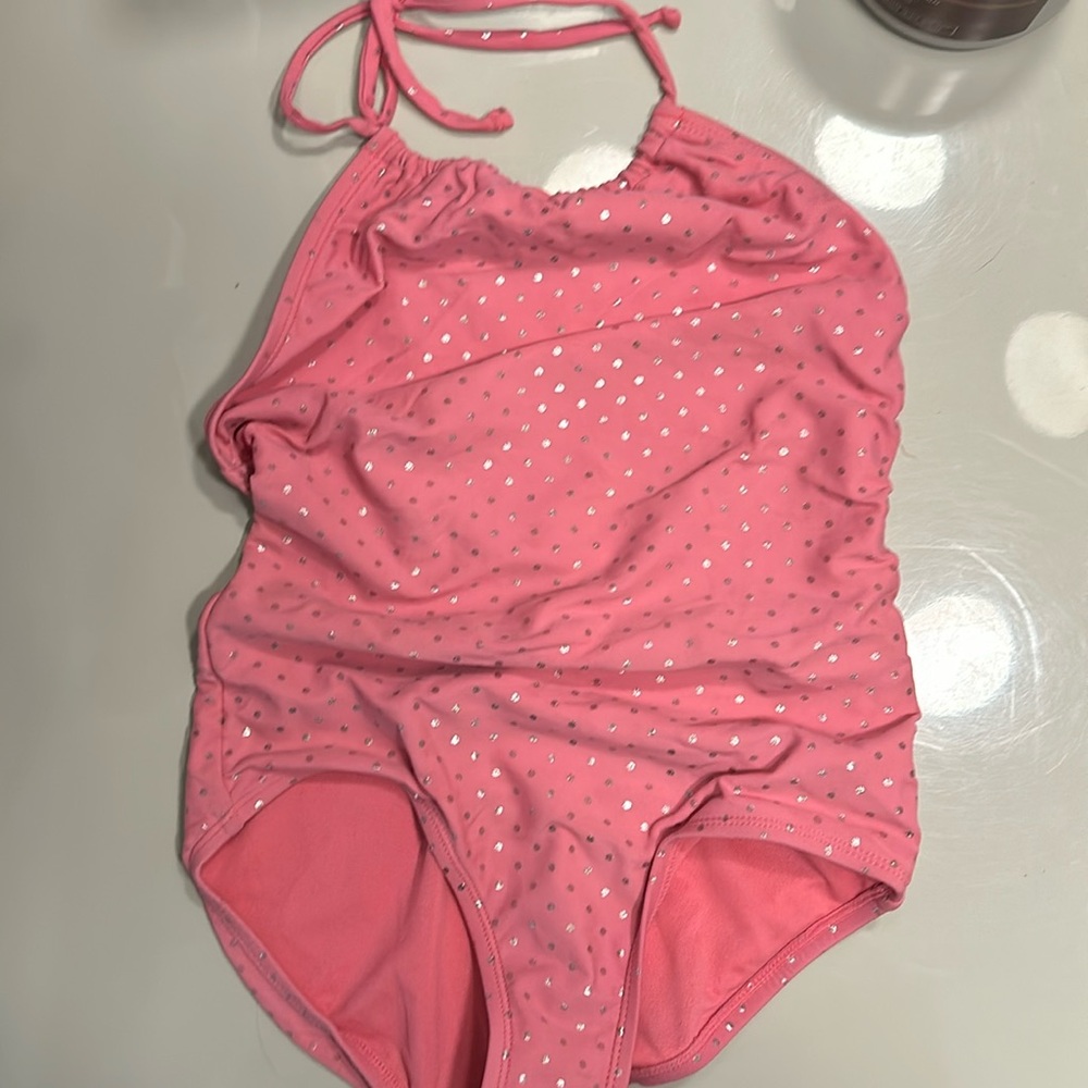 GapKids Pink Bathing Suit with Polka Dots Sz. Small